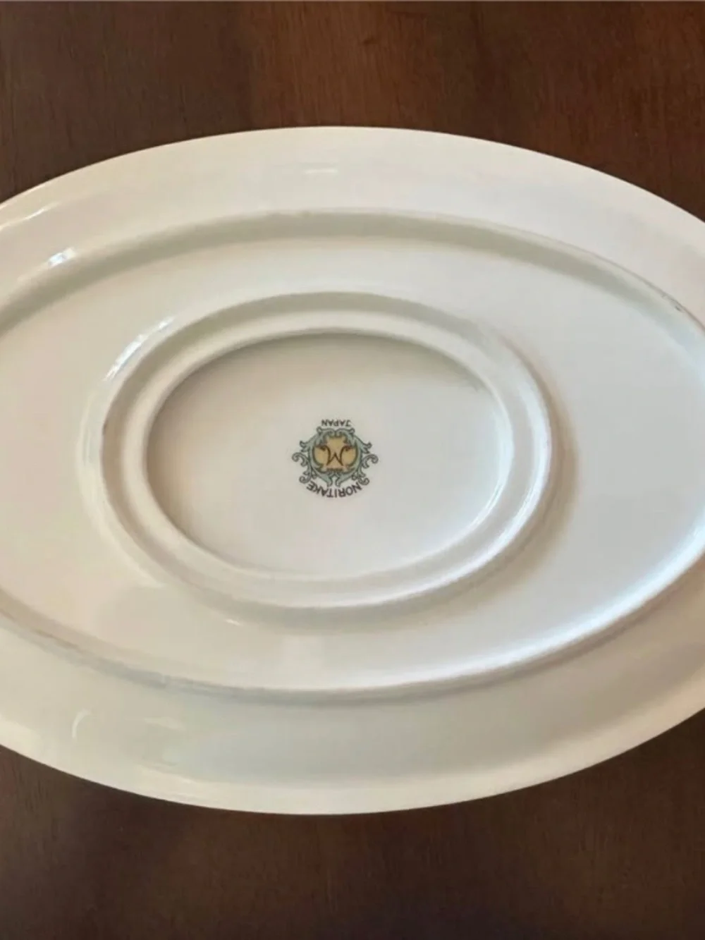 Noritake Vintage Gravy Boat With Attached Plate